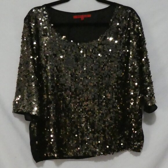 SWEET RAIN | medium | Glamorous Sequin Statement Top | NWOT - Picture 1 of 16